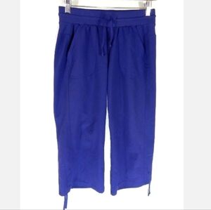 REI Purple Drawstring Ruched Crop Pants